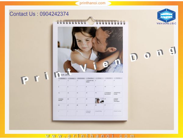 Wall calendar printing | Cheap Wedding Invitation Printing | Print Ha Noi