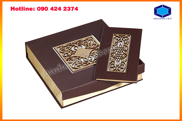 Make laser-cut boxes in Ha Noi | Foil business card and embossed business card | Print Ha Noi