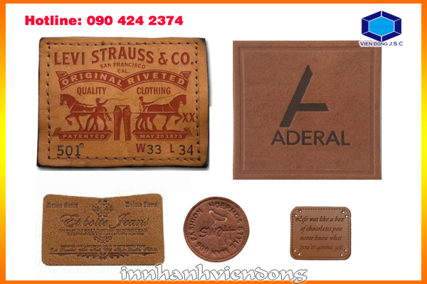 Make leather label in Ha Noi | Print Crystal Gifts | Print Ha Noi